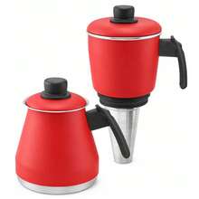 1.2 升 意式铝制滤泡咖啡机 经济型 - 紅色 - 查看 2