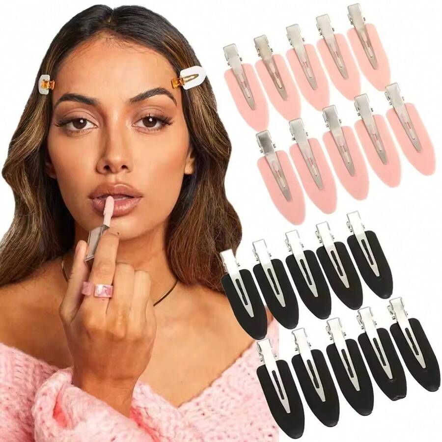 10 Simple And Stylish Non-Bending Hair Clips, Women's Hair Accessories, Suitable For Parties, Everyday Wear, Casual Outings, Gifts For Girls, Girlfriends, And Women, New Year's Gifts, Street Style Claw Clips, Hair Claws, Hairpins, School Supplies - Multicolor - View 1