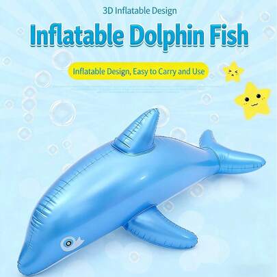 1pc Inflatable Shark Shaped Water Floating Device, Perfect Summer Gift For Swimming Pool And Beach Party, Floating Lounger For Swimming Pool And Beach Relaxation
