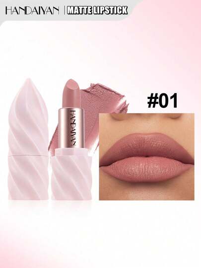 HANDAIYAN 冰淇淋哑光滋润持久丝绒唇膏，色彩鲜艳，防晕染，适合日常妆容、万圣节、圣诞节、冬季、校园、角色扮演、舞台表演、派对妆容、节日礼物、面部彩绘、女士化妆品，是Y2K时尚的理想之选，也是生日/情人节/母亲节礼物的最佳选择，更是狂欢节派对的必备单品，多种颜色可选。