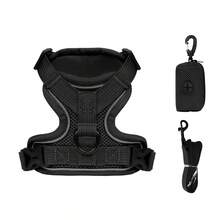 3件套宠物户外旅行套装，小型犬胸背带牵引绳拾便袋，必备遛狗胸背带 - 彩色 - 查看 30