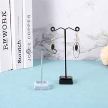 1pc Jewelry Organizer - Multi-Function Necklace Hook, Vertical Display Stand, Durable Metal Design, Essential For Fashion Enthusiasts, Jewelry Tower, Recommended Easter Gift - Black - View 1