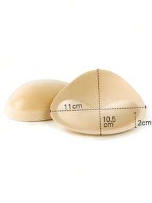 4/2片加厚胸垫，可贴于吊带背心或泳衣，心形提升胸型，透气，泡沫衬里，三角形胸垫 - 彩色 - 查看 8