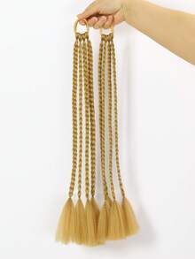 2 chiếc dây buộc tóc màu vàng mới cho bé gái, dây chun buộc tóc, phụ kiện tóc cho trẻ em, băng đô cài tóc, đồ trang trí tóc. - Nhiều màu - Xem 5