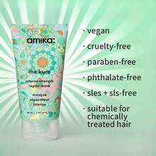 Amika The Kure Intense Strength Repair 3 PiecesTravel Set, Shampoo 35ml, Conditioner 35ml, Mask 50ml - 3-piece Set - View 2