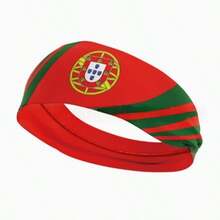Set de diadema y mangas para el brazo de aficionado al fútbol del equipo nacional, mangas transpirables y protectoras contra el sol, 2 piezas - Multicolor - Ver 5