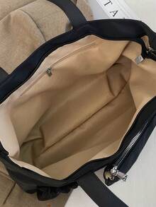 1 pieza Bolso de tela de nailon casual con múltiples bolsillos y cierre de cremallera para mujer, para uso diario - Multicolor - Ver 9