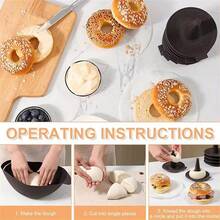 1/3/6PCS Cetakan Kue Bagel Silikon, Alat Pembuat Donat Silikon, Cetakan Pembentuk Bagel untuk Oven Rumah, Desain Jaring Bernapas. Bentuk Pilar Kerucut, Mudah Membentuk Adonan, Pengoperasian Sederhana, Anti Lengket, Dapat Digunakan di Oven dan Pengukus. Dengan Pegangan Samping untuk Penanganan Mudah, Penyimpanan yang Dapat Ditumpuk untuk Menghemat Ruang Dapur - View 6
