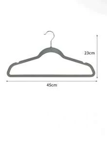 1 chiếc móc treo quần áo cao cấp phủ nhung, chống trượt, chắc chắn, bền bỉ, lý tưởng cho tủ quần áo. - Nhiều màu - Xem 8