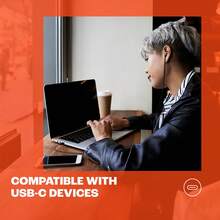 JBL Tune 305C USB C 有线耳机，高解析度音频，半入耳式耳机，带麦克风，3 键遥控，防缠绕扁平线缆，适用于手机、笔记本电脑、平板电脑，即插即用，Type-C 接口，深沉低音耳机 - 查看 9