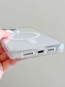 1pc Transparent Magnetic Phone Case, Supports Wireless Charging, Compatible With IPhone 17 Pro Max, 17 Pro, 17, 16 Pro Max, 16 Pro, 16, 15 Pro Max, 15 Pro, 15, 14 Pro Max, 14 Pro, 14, 13 Pro Max, 13 Pro, 13, 12, 11 Pro And Pro Max, Scratch-Resistant Protective Case - Transparent - View 6