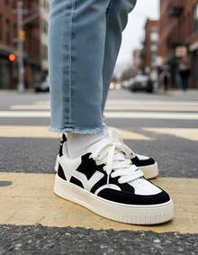 Moretto Campus Unisex Casual Skate Shoes, Super Comfortable, Premium Line, Everyday Wear, Men's And Women's, New Release 2025, Super Lightweight, Perfect For Work, Affordable - VTZ.plat.PRETO - 查看 3