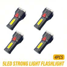 LiHangStar 1/2/4pcs Portable LED Flashlight, Multi-Function Handheld Torch, Rechargeable Camping Light With COB Side Light And 4 Lighting Modes, Suitable For Camping, Hiking, Outdoor Activities, Cycling, Home Emergency Use - Multi-functional Flashlight - View 12