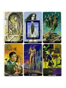 Mysterious Red Rose Girls' Casual Party Board Game Cards, Friends' Gathering Entertainment Cards, Surrealist Tarot Cards, Waite Board Game Cards, Interactive Board Game Cards - Multicolor - View 5