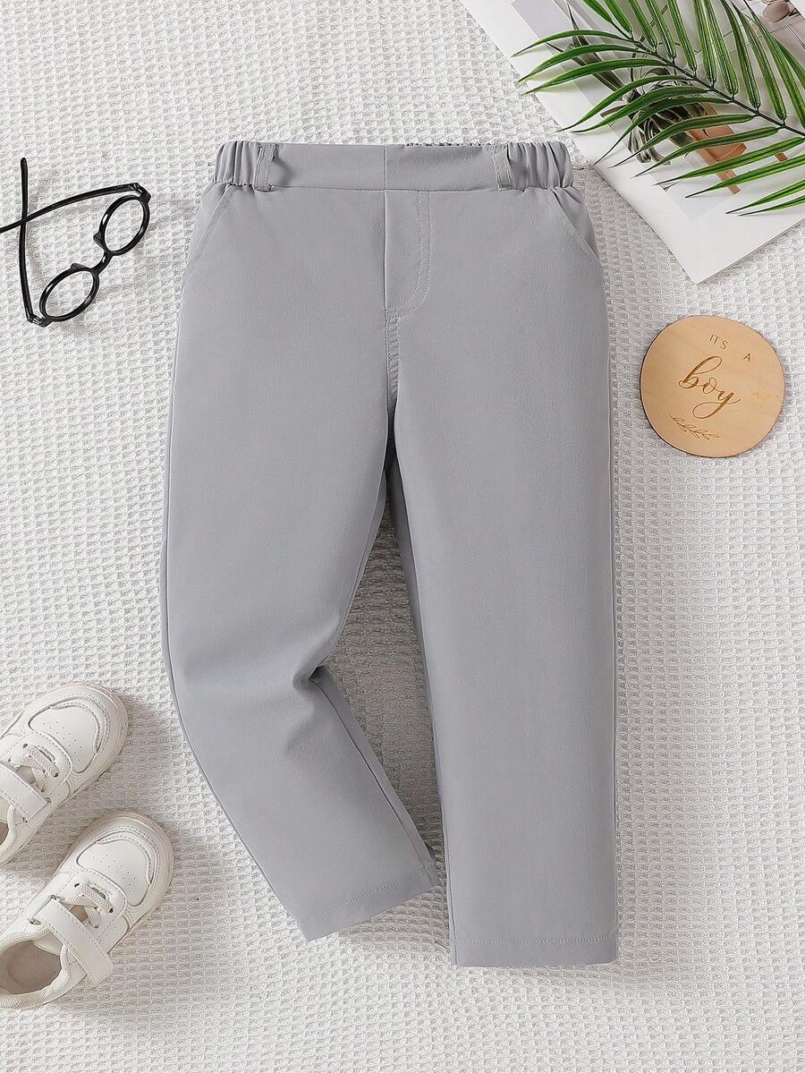 Celana Kasual Polos Nyaman untuk Anak Laki-Laki, Cocok untuk Aktivitas Sehari-hari, Kampus, Pesta, dan Liburan - Light Grey - View 1