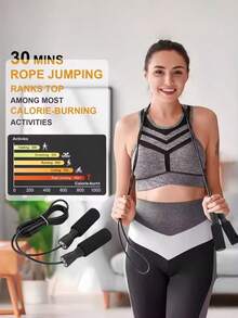 1Pc Professional Fitness Jump Rope With Bearing, Skipping Rope For Slimming Exercise, - Multicolor - View 3