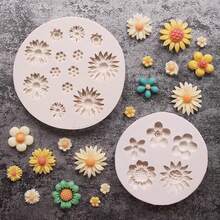 1pc/2pcs Silicone Flower Mold For DIY, Suitable For Making Earrings, Pendants, Candies And Chocolates - Easy To Use, Multipurpose Craft And Baking Mold - Beige - View 20