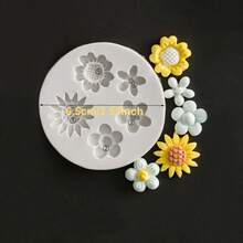 1pc/2pcs Silicone Flower Mold For DIY, Suitable For Making Earrings, Pendants, Candies And Chocolates - Easy To Use, Multipurpose Craft And Baking Mold - Beige - View 18