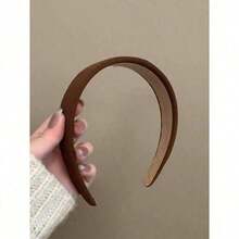 4pcs/1pc Vintage Soft Sponge Headband, Solid White And Brown Color, Elegant High-End Fashion Hair Accessories, Suitable For Daily Wear, Washing Face, Showering, Matching Outfits, For Women, Hair Band, Hair Hoop, Autumn ,Hairband For Women - 黑色 1 件 - 查看 3