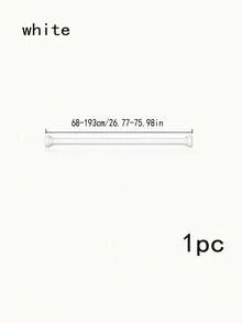 1pc Stainless Steel Telescopic Shower Curtain Rod, No Drilling Required, Curtain Rod, Closet Rod, Tension Rod, Clothes Drying Rod, Suitable For Bathroom, Living Room, Balcony, Partition, Door Curtain, Kitchen, Bathroom Accessories - Telescopic Pole - View 35