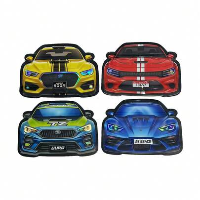 25/50 túi hologram nhiều màu sắc được thiết kế theo hình dạng xe hơi độc đáo, kích thước 13x9.2cm - Đây là những túi chống mùi, có thể đóng mở lại được làm từ nhựa tái sử dụng, có mép cắt laser bóng loáng và thiết kế 3D óng ánh sống động.