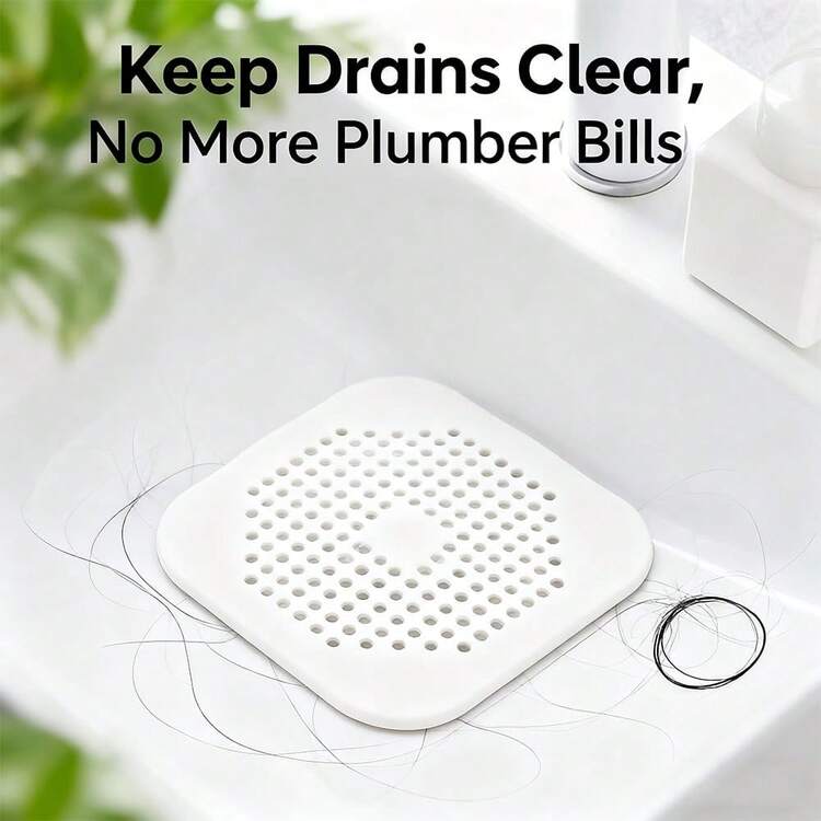 10 piezas Filtros desechables de malla fáciles de limpiar para desagües de ducha - Impermeables, filtros de fregadero de piso duraderos para baño y cocina - Múltiples estilos - Añade 10