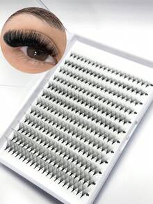 Grup de gene prefabricate, Mâner pentru extensii de gene 20D, Grup unic DIY din blană artificială de nurcă pufoasă, Grup de gene prefabricate, Tavă pentru gene Nagara, Grup de gene, Geană simplă, Geană, Gene false - D - Vizualizare 2