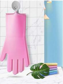 Thick Silicone Multi-Purpose Household Cleaning Gloves / Scratch & Bite Resistant Pet Bathing & Massage SPA Grooming Brush Gloves - Silicone Gloves - View 8