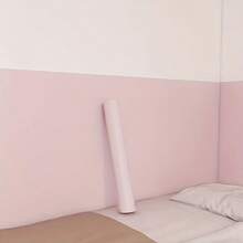 Self-Adhesive Solid Color Wallpaper Roll - Waterproof, Rainbow Colors, Fabric Texture Suitable For Kitchen, Bedroom, Living Room Furniture And Home Decor - Available In Coffee, Gray, White, Cream, Green, Blue, Yellow - 1 Volume - View 7