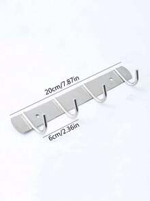 1pc 304 Stainless Steel Wall Mounted Clothes Hanger Hook, Suitable For Kitchen, Bathroom, Coats, Towel Hooks, Bathroom Towel And Kitchen Utensil Hooks - Multicolor - View 7