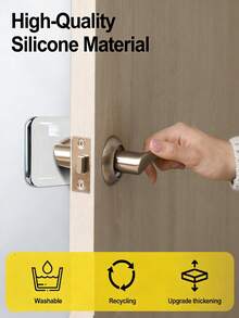 1/2/3/4 Piezas Almohadillas Tope de Puerta Anticolisión - Protectores de Pared Autoadhesivos sin Taladro, Almohadillas Amortiguadoras Especiales para Refrigeradores, Gabinetes, Puertas de Oficina y Hogar, Reutilizables, Cinta Adhesiva Fuerte, Reducción de Ruido y Prevención de Daños - multicolor - Ver 4