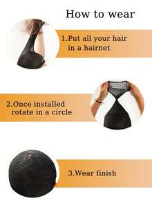 高品质弹力假发帽，新款弹力假发帽，时尚编织网假发帽，更贴合发型的时尚编织假发帽，女士假发配件，别致角色扮演帽 - 多色 - 查看 3