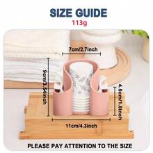 1个桌面化妆品收纳盒，可放置棉签、牙签、牙线和纸杯 - 多色 - 查看 4