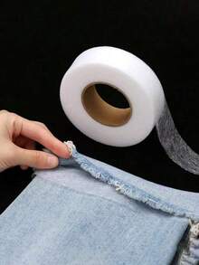 1 pieza Cinta de dobladillo de hierro de doble cara, cinta adhesiva fuerte de unión por calor, web fusible de hierro para alteraciones de ropa, pantalones, jeans, faldas - Multicolor - Ver 2