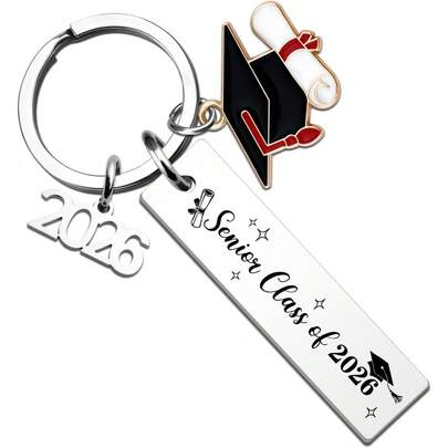 1 pieza Regalos de graduación 2026 para ella y él Clase de 2026 Llavero Regalos para universidad, secundaria y preparatoria Regalos de recuerdo de graduación Ideas de regalo para niñas y niños