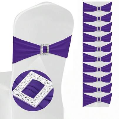 شريط كرسي مطاطي مع فيونكة، أشرطة كراسي قابلة للتعديل للزفاف والحفلات وديكور المناسبات