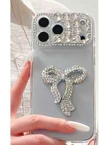 新款大窗口系列精准打孔手工蝴蝶结丝带糖果壳,适用于 17 Pro Max/16 Pro Max - 銀色 - 查看 19