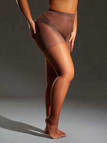 1 Pair Women's 30D Sexy Pantyhose - Coffee Brown - View 3