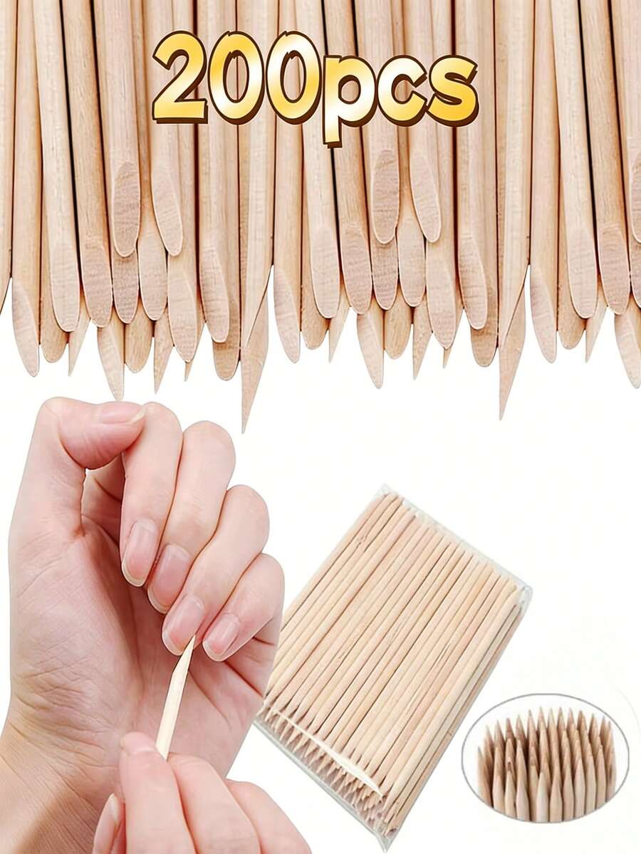 Bộ dụng cụ chăm sóc móng 200 món, que làm sạch móng và biểu bì, que tẩy sơn móng tay, dụng cụ đẩy biểu bì đa năng hai đầu, dụng cụ chăm sóc tay và chân, kìm cắt móng, dụng cụ làm móng, dụng cụ chăm sóc móng, đồ dùng học tập, nghệ thuật vẽ móng, dụng cụ dán móng. - Nhiều màu - Xem 1