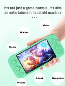 1 máy chơi game cầm tay HD 5.1 inch, tích hợp hơn 20.000 trò chơi, hỗ trợ 13 trình giả lập, chip mã nguồn mở, chế độ TV/nhiều người chơi, thiết bị chơi game di động cổ điển với khe cắm thẻ TF và cổng Type-C, thời lượng pin dài. - Xem 10