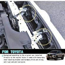 12V 防水双音蜗牛汽车喇叭，超响亮，兼容丰田 Tacoma/Highlander/Tundra - 黑色 - 查看 5