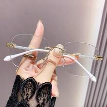 1 pieza Nuevas gafas de alta definición sin marco de moda, diseñadas especialmente para mujeres. - transparente - Ver 7