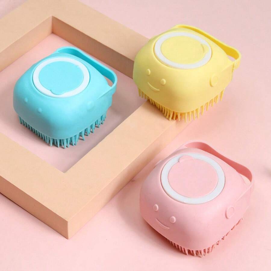 1支宠物洗澡刷 - 猫咪按摩刷 - 多功能狗狗洗澡清洁工具 - 宠物洗澡辅助刷 - 彩色 - 查看 1