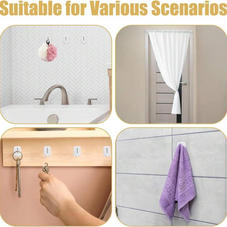 Curtain Hooks, No Drilling Hooks For Curtain Rods - Multicolor - View 7