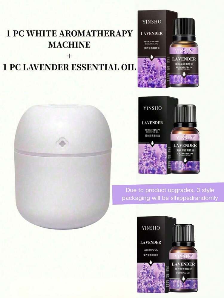 1个迷你彩色香薰加湿器，适用于桌面，多色LED夜灯，USB供电，适用于汽车/办公室/卧室，超静音，精油扩散器，情人节/圣诞节礼物 | 1瓶香薰精油 - 新款 - 查看 21