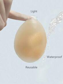 Thickened Breast Petals For Wedding Dress Photoshoot, Invisible Bra With Push Up And Anti-Sag Function, Thin Straps Silicone Breast Stickers - Quả mơ - Xem 4