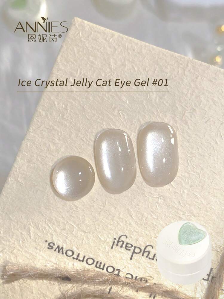 annies 5g 12 Colors Ice Crystal Jelly Cat Eye Gel Polish, Holographic Shiny Cat Eye Gel, Soak Off UV LED Nail Art Gel For Salon Home DIY Manicure 1pc/12pcs - 彩色 - 查看 20