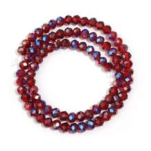 1 buah Manik Abacus Berfaset, Manik Kristal Pipih, Manik Lepas Aneka Warna, Manik Modis, Berwarna-warni, Lucu, Berlapis Elektroplating, Serbaguna, Cocok untuk DIY, Gelang, Kalung, Pembuatan Perhiasan, Tali Ponsel, Gantungan Kunci - Merah transparan semi-elektroplating - View 11