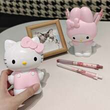 SANRIO 1个、Melody、化妆刷收纳盒，可作桌面整理器、铅笔盒、背包使用，是返校必备、化妆师收纳的理想之选，也适合作为万圣节、复活节、感恩节礼物。（部分工艺品可能存在轻微瑕疵，可擦拭干净） - 彩色 - 查看 4