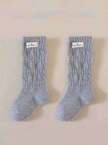 1双儿童中筒袜，男女童春秋季及膝袜 - 彩色 - 查看 23